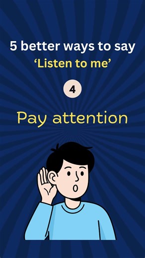 5 Ways to Say Listen to Me | Speak English Naturally #spokenenglish #ytshorts #vocabs