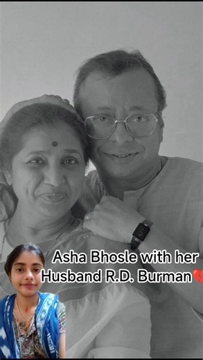 Asha Bhosle with her Husband R.D. Burman 😍💔 #rip #sadstatus #legendary #singer #viralvideo