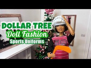 Dollar Tree doll fashion: Sports uniforms