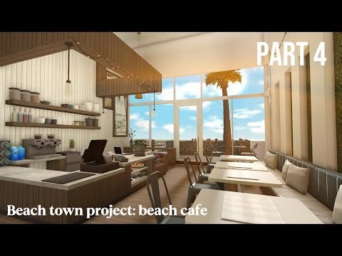 Bloxburg build: California inspired beach town | Speedbuild part 4 - Beach town