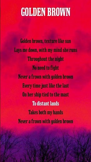 The Stranglers - Golden Brown (Lyrics) #shorts #lyrics #music #fyp