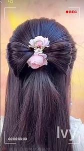 ✨ Easy & Elegant Updos with Hair Accessories 💕 #Updo #hairstyle