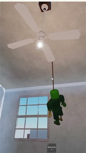 Zombie Swinging on Ceiling Fan #roblox #shorts #ceilingfan