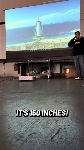 A 150" PROJECTOR SCREEN🤯📺 The Kestrel Tab-Tension 3 #projectorscreen #hometheater #elitescreens #diy