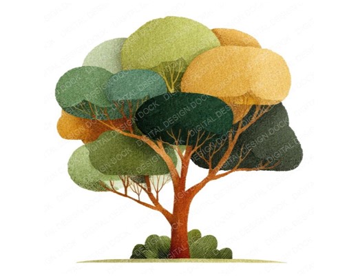 12x Oak Tree PNG Clipart, Minimal Forest Tree Clip Art, Printable Watercolor Clip Art, Transparent PNG, Digital Download, Scrapbook Papers - Etsy