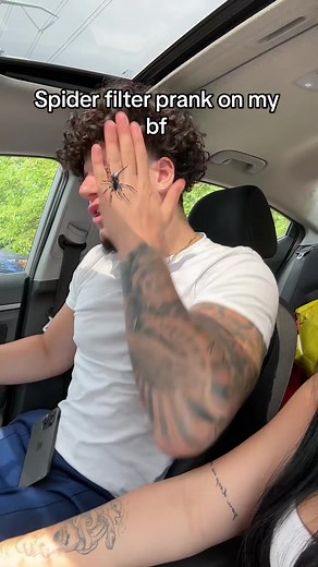 Hilarious Spider Filter Prank on Boyfriend