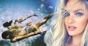 Candice Swanepoel shows off pert bottom in sexy underwater bikini pic