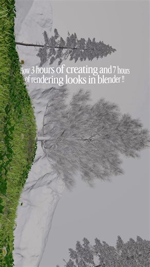 How 3 hours of creating in blender looks!! #shorts #ytshorts #blender #cinematic #environment #cgi