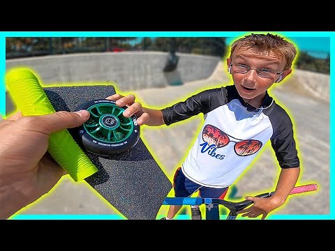 GIVING SCOOTERS TO EVERY KID AT SKATEPARK!