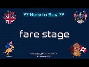 🎤 🚍 How to Pronounce fare stage? (CORRECTLY) | Pronunciation Planet