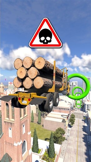 Heavy Truck vs CRAZY Jump 🔥 Car Game Bus Truck Driving Simulator Beamng Drive Stunts
