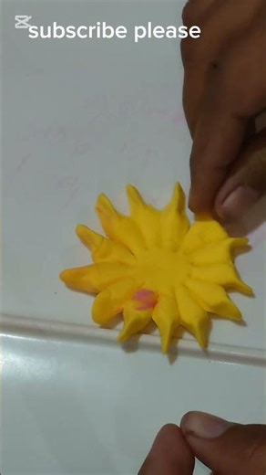 Yellow Sun Clay Dough Art | Handmade Clay Sun | Please Subscribe 🌞