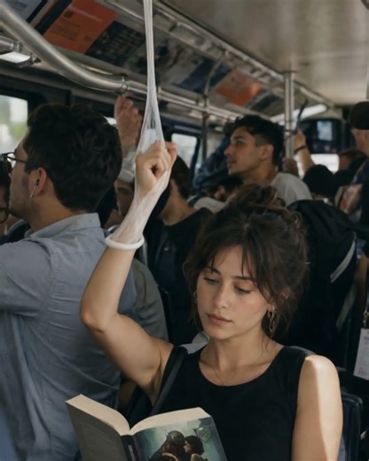 She couldn't reach the bus strap. He became the bus strap. Eight legs, zero complaints. 🕷️