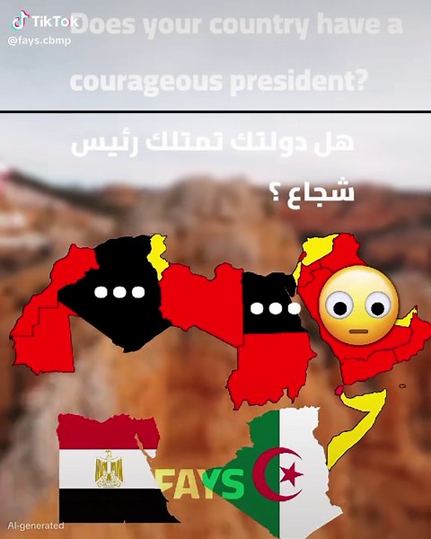 هل رئيس دولتك شجاع ؟ #egypt #algeria #edit #mapping #تصميم_فيديوهات🎶🎤🎬