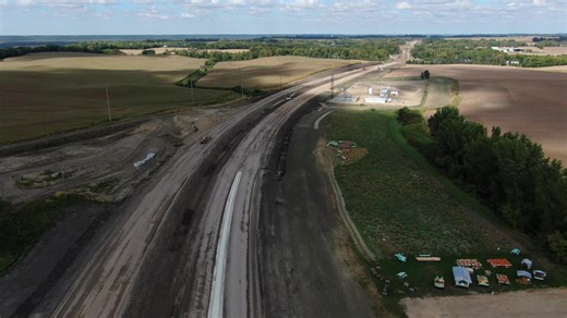 **Highway 22 Mankato to St. Peter project update - **Construction progress is moving right along! **Here's what crews have been working on:** * Pedestrian path work near the Sakatah Trail * Retaining wall installation * Culvert installation north of CSAH 57, up to 238th Street * Aggregate base placed south of 238th Street * Box culvert extension at Chankaska Creek underway * Curb, gutter, and center median work on Pearl Street * New aggregate base in place for most of the County Road 2 realignme