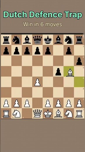 The 6-Step Dutch Defense Trap They DON’T Want You To Know! 🤫 #chessopenings