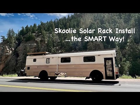 Skoolie Solar Rack Install - Simple Method!