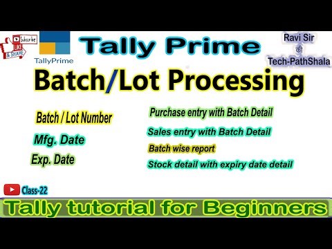 Batch Processing (Mfg. date & Exp. date) in Tally Prime #tallyprime #tallyprimetutorial #tally