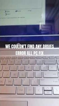 We Couldn't Find Any Drives Error All PC Fix #PC #windows #OS #howto #drive #laptop