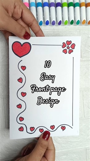 Border design for notebook/ Cover page design #shorts #trending #viralshorts #viralvideo #ytshorts