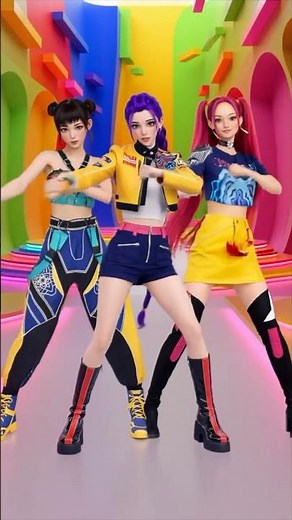 Zoey, Rumi & Mira | Color Pop Playground Dance | K Pop Demon Hunters | PDCNT Studio