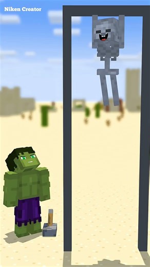 Zombie Becomes Herobrine in Hulk_s Pull-Up Challenge_ _shorts _ Music edit version
