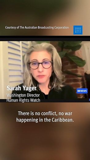 408K views · 29K reactions | The Trump administration has launched its 16th boat strike in two months, killing at least 67 people in the Caribbean Sea and Pacific. These strikes are extrajudicial killings and are unlawful under both US and international law. Congress needs to act now to stop these deaths. | Human Rights Watch | Facebook