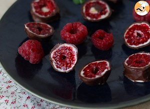 Recette : franui maison, framboises en chocolat tendance