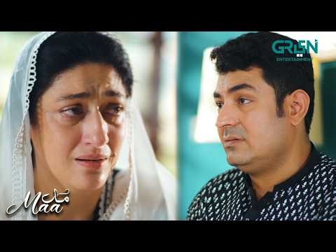 Papa ki Jaga Koi Nahi Le Sakta | Maa | Aina Asif - Sunita Marshall | Green TV