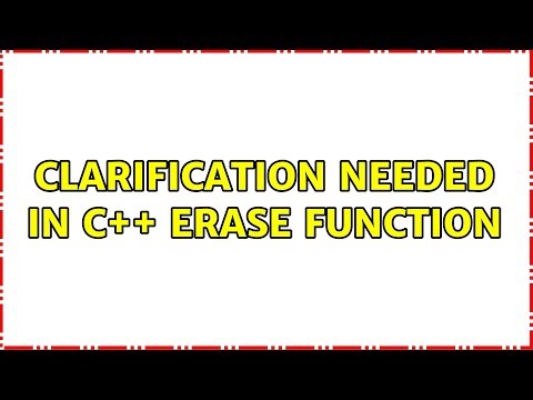 Clarification needed in c++ erase function