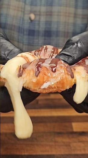 Custard Filler Butter Layered Chocolate Brulee Blaze!🥐 #shorts #croissant #cremebrulee #chocolate