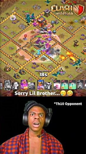 When You Use Your 2nd Attack On Lower Level Th In War🤣 #clashofclans #shorts #coc #cocfunnyshorts