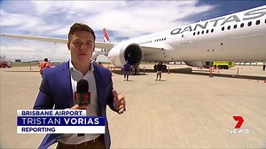 21K views · 277 reactions | Qantas’ Boeing 787-9 Dreamliner touches down on Brisbane’s tarmac for the very first time. It boasts more leg room, a bed in business class and windows that block out light at the touch of a button. www.7News.com.au #7News | 7NEWS Brisbane | Facebook
