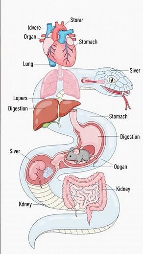 Inside a Snake’s Stomach in 10 Seconds 😱