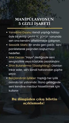 Manipülasyonun 5 gizli işareti!