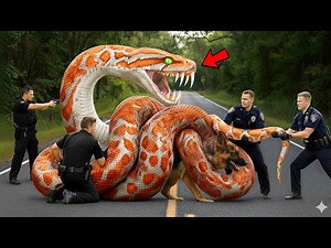 Emergency Rescue Team Saves Scared Dog From Giant Python’s Attack🐍