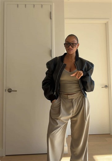 Cute Casual OOTD: Oversized Trousers and Chic Layers
