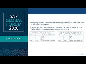 A Program to Compare Two SAS Format Catalogs