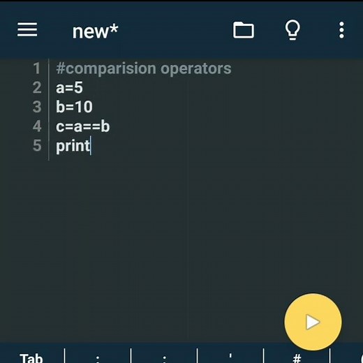 comparison operators in python