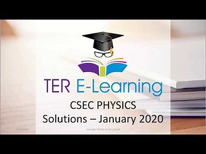 CSEC Physics - January 2020 Question 2