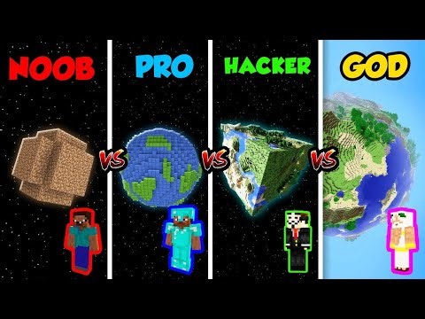 Noob vs Pro vs Hacker vs God || Minecraft Planet Base Challenge || MC challenge