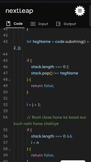 HTML/XML Parser Bana Diya LeetCode Ne | Stack Se Tag Validator JavaScript Solution