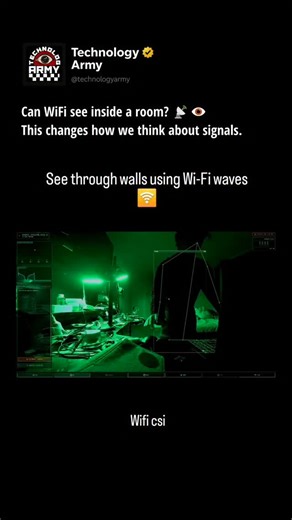 TechnologyARMY on Instagram: "What if WiFi signals could do more than just connect you to the internet? 📡🤯 In this project, WiFi signals are used as motion sensors to detect movement inside a room. By leveraging WiFi CSI (Channel State Information), the system can track presence, movement, and even posture — without relying solely on cameras. The setup combines WiFi data with computer vision, using Python and AI-based filters to analyze how people sit, stand, or move in real time. What sounds