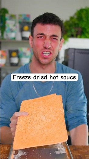 Freeze Dried Hot Sauce 😳 What should I freeze dry next? #Spicy #harvestright #freezedryer #grapes