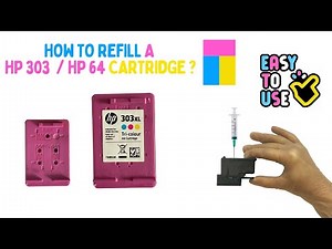 how to refill a HP 303 and HP 303XL & HP 64 colour - TRi-Colour ink cartridge