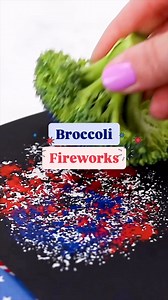 722K views · 2.2K reactions | Painting fireworks with...BROCCOLI!! 復The girls and I created 4th of July themed artwork using a couple pieces of broccoli we found in the fridge that was past its prime. You could also use cotton balls or crumpled tissue paper for a similar effect. This kept the kids busy for HOURS and turned out so cute!! #4thofjulycrafts #kidsartideas #processart | The Soccer Mom Blog - Positive Inspiration for Moms | Facebook