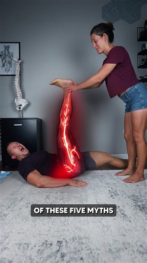 💥 5 Myths Keeping You Stuck With Back Pain & Sciatica ❌ Most people stay in pain because they follow bad advice. Let’s clear up the biggest myths making disc herniation and sciatica worse 👇 🚫 Myth 1: Stretching tight hamstrings fixes sciatica 👉 What feels “tight” is usually nerve tension, and hard stretching just makes it worse. 🚫 Myth 2: A herniated disc means surgery 👉 Studies show that 97% of disc herniations can be resolved without surgery. 🚫 Myth 3: Avoid all movement to heal your di