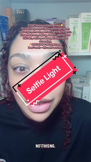 The Rechargeable Clip-On Selfie Light is a portable, adjustable fill light designed to instantly improve lighting for videos, selfies, livestreams, makeup, and video calls. It clips easily onto any smartphone, laptop, or tablet and delivers bright, even, shadow-free illumination that enhances skin tone, sharpens camera quality, and improves overall video clarity. Lightweight, rechargeable, and adjustable, it’s perfect for content creators, makeup lovers, students, and professionals who need grea