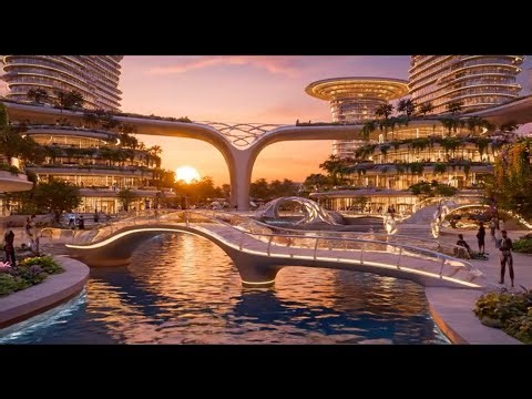 Inside the Labyrinth City 🌿 | Ultra-Realistic Futuristic Urban Design