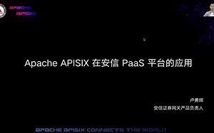 Apache APISIX 在安信 PaaS 平台的应用